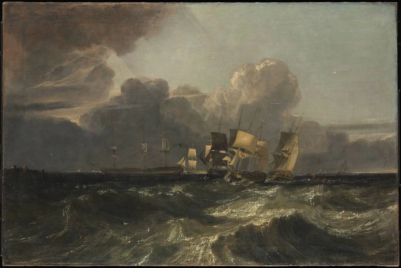 Navi in rotta per l'ancoraggio - National Museum of Wales